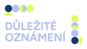 Důležité oznámení Důležité oznámení