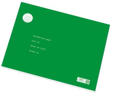 Blok milimetrových papírů A3 Blok milimetrových papírů A3