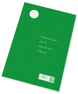 Blok milimetrových papírů A4 Blok milimetrových papírů A4