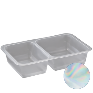 Two-chambers bowl for ready meals 55, transparent Two-chambers bowl for ready meals 55, transparent