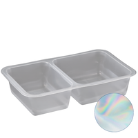 Two-chambers bowl for ready meals 55, transparent