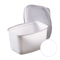 Tray with closable lid, white, 500 ml