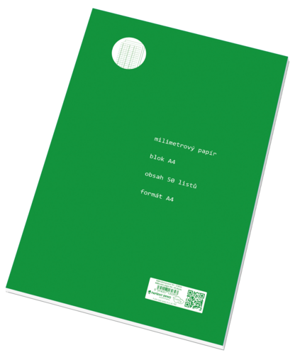 Blok milimetrových papírů A4 Blok milimetrových papírů A4 1