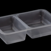 Two-chambers bowl for ready meals 55, transparent Two-chambers bowl for ready meals 55, transparent 2