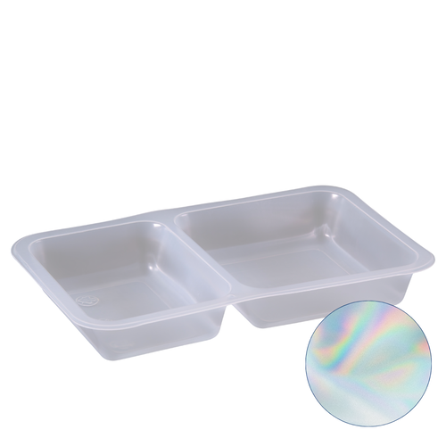 Two-chambers bowl for ready meals 35, transparent Two-chambers bowl for ready meals 35, transparent 1